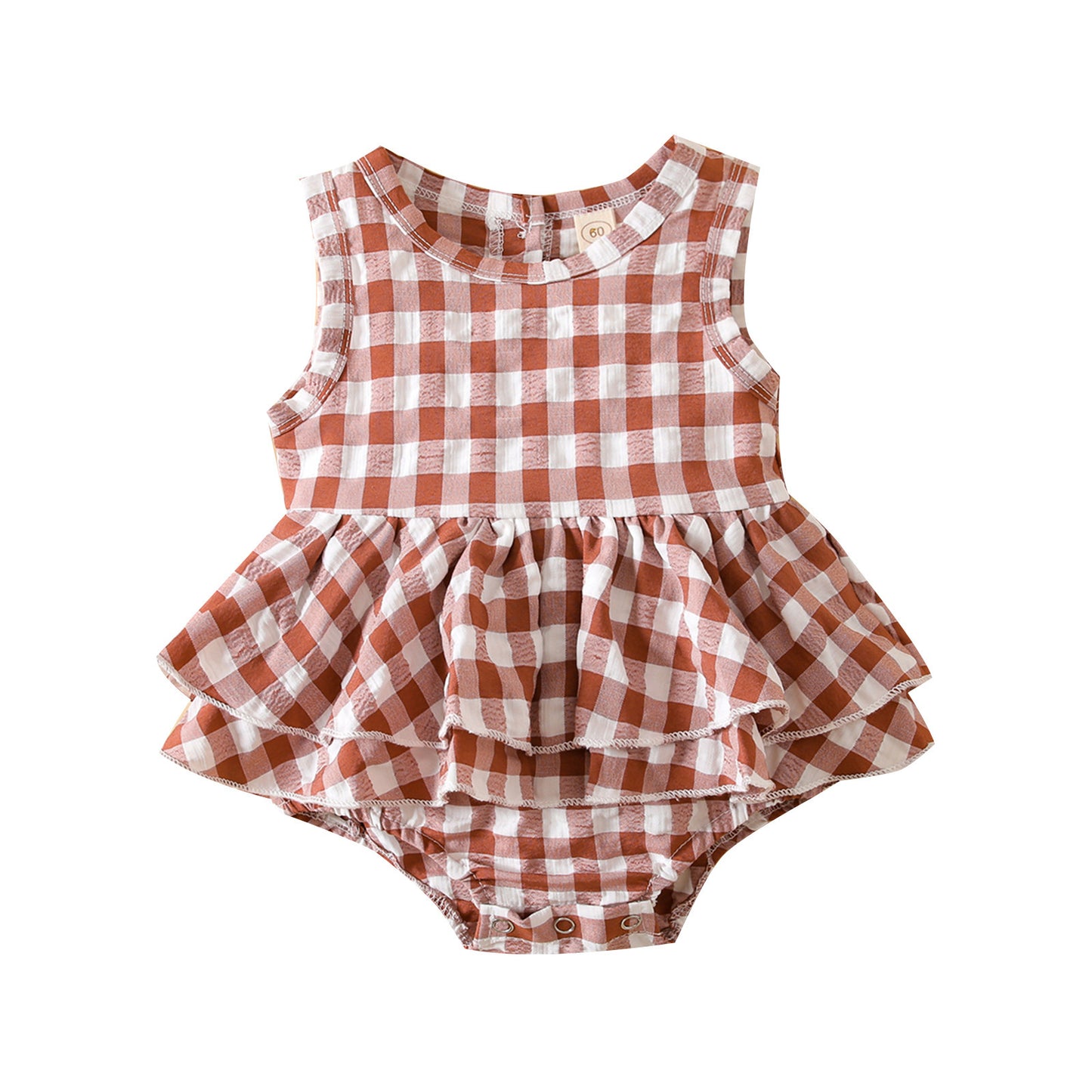 Plaid Meadow Baby Gown