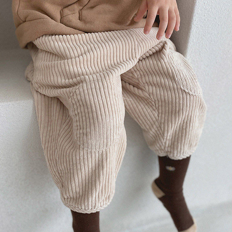 Corduroy Patch Carrot Pants