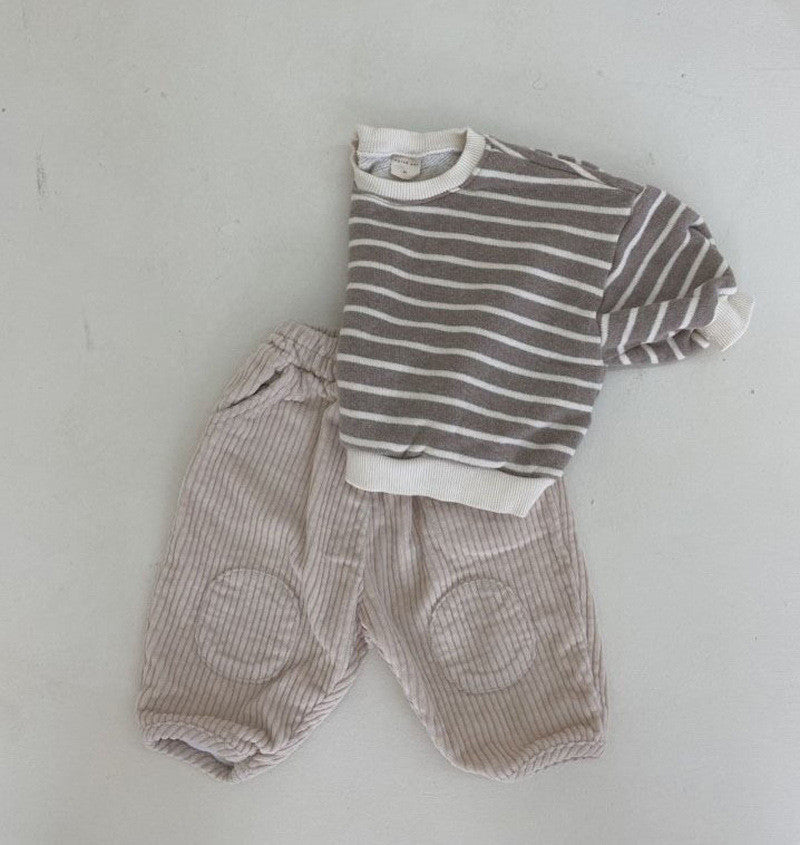 Corduroy Patch Carrot Pants