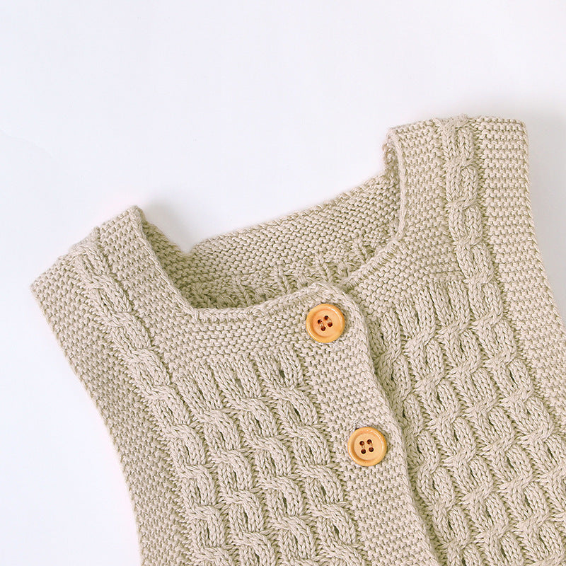 Knitted Cotton One-piece Romper