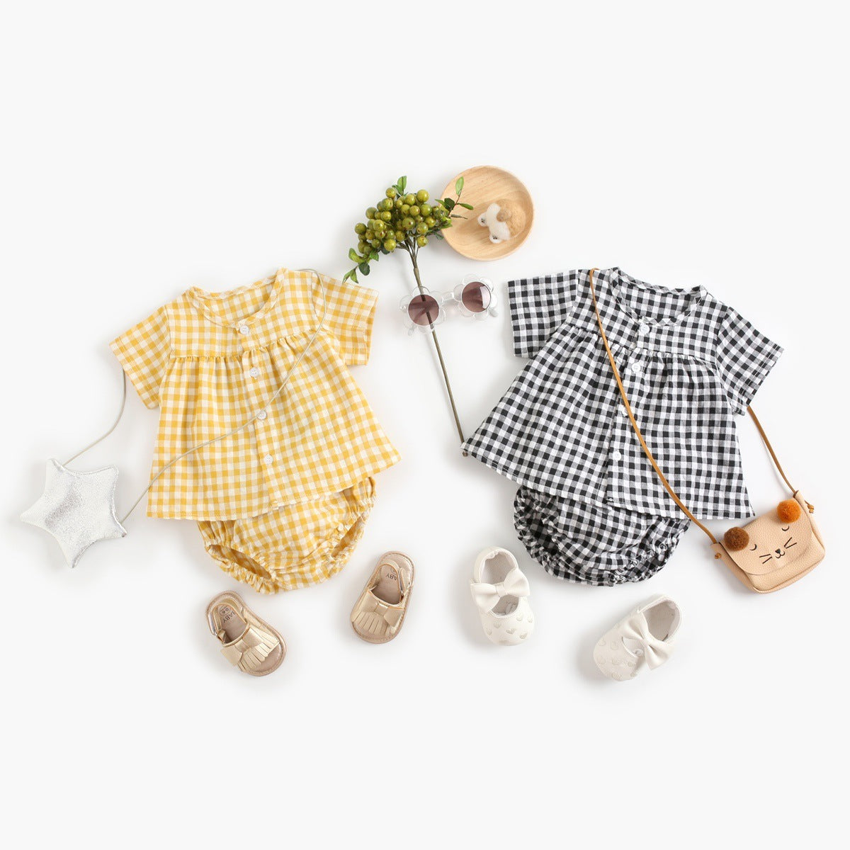 Plaid Cotton Baby Suit