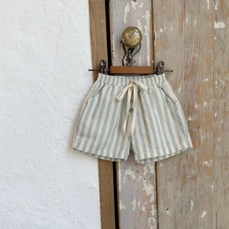 Cotton Stripe Summer Shorts
