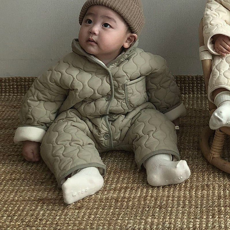 Rhombus Wave Cotton Jumpsuit