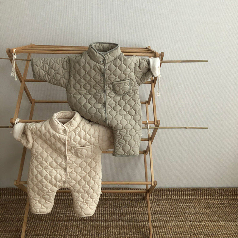 Rhombus Wave Cotton Jumpsuit