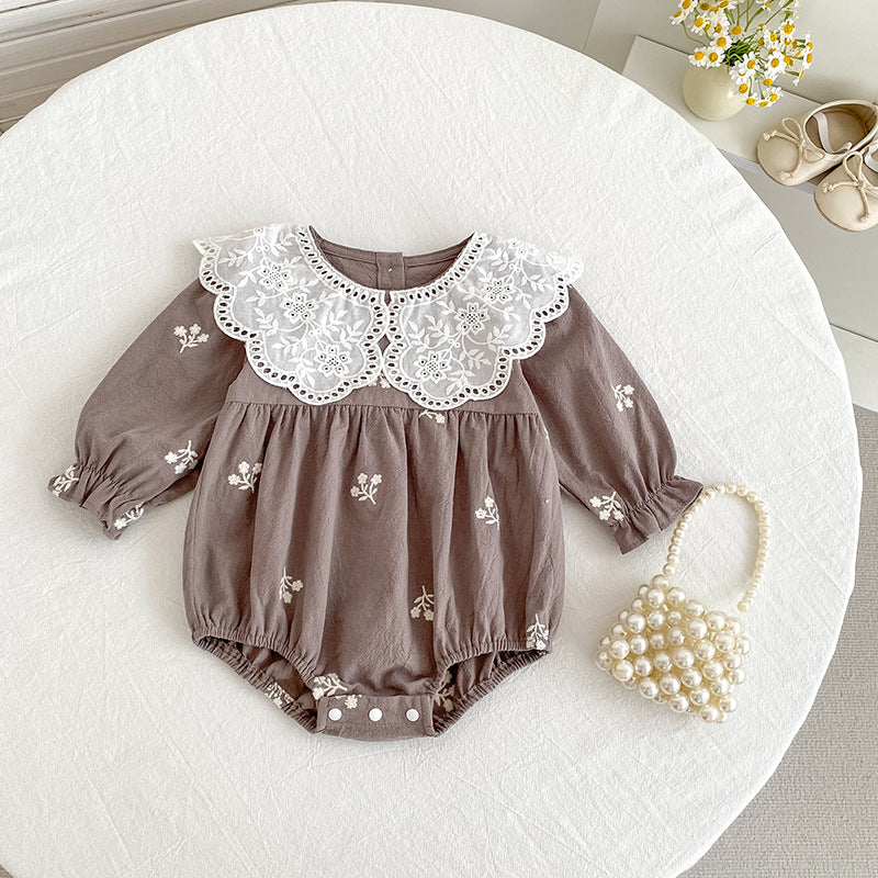 Eyelet Collar Heirloom Romper