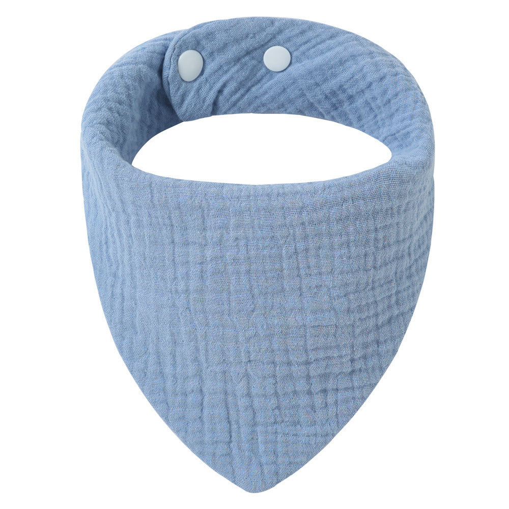 Sky blue muslin triangle bib