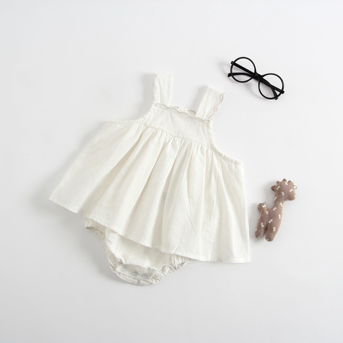Cotton Meadow Romper Dress