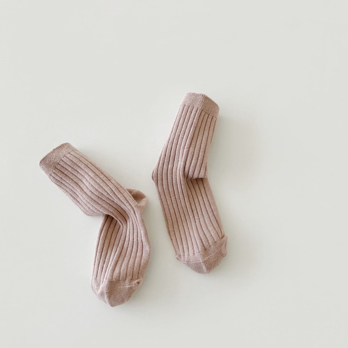 Cotton Rib Middle Calf Socks
