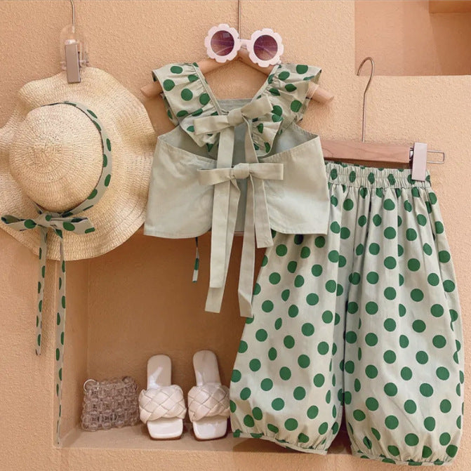 Polka Bloom Cotton Ensemble