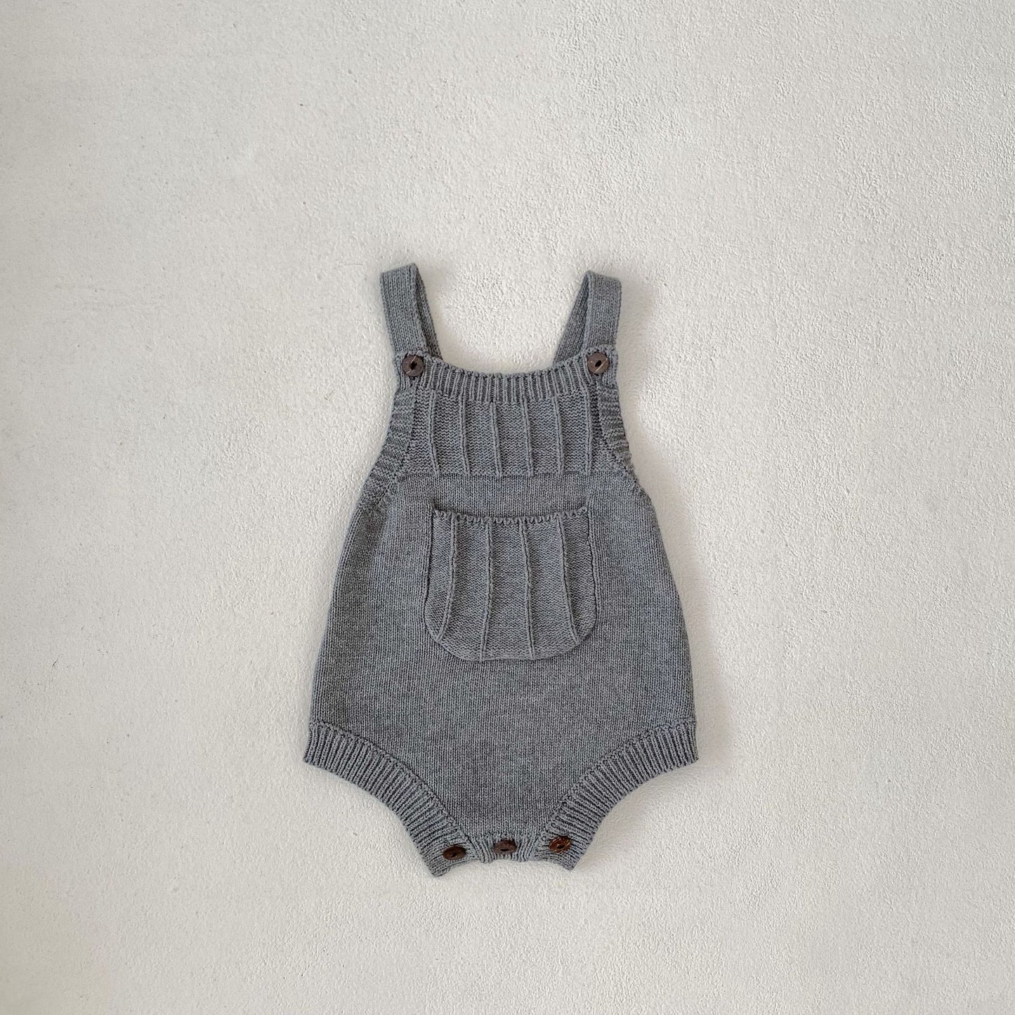 Cotton Pocket Romper Set