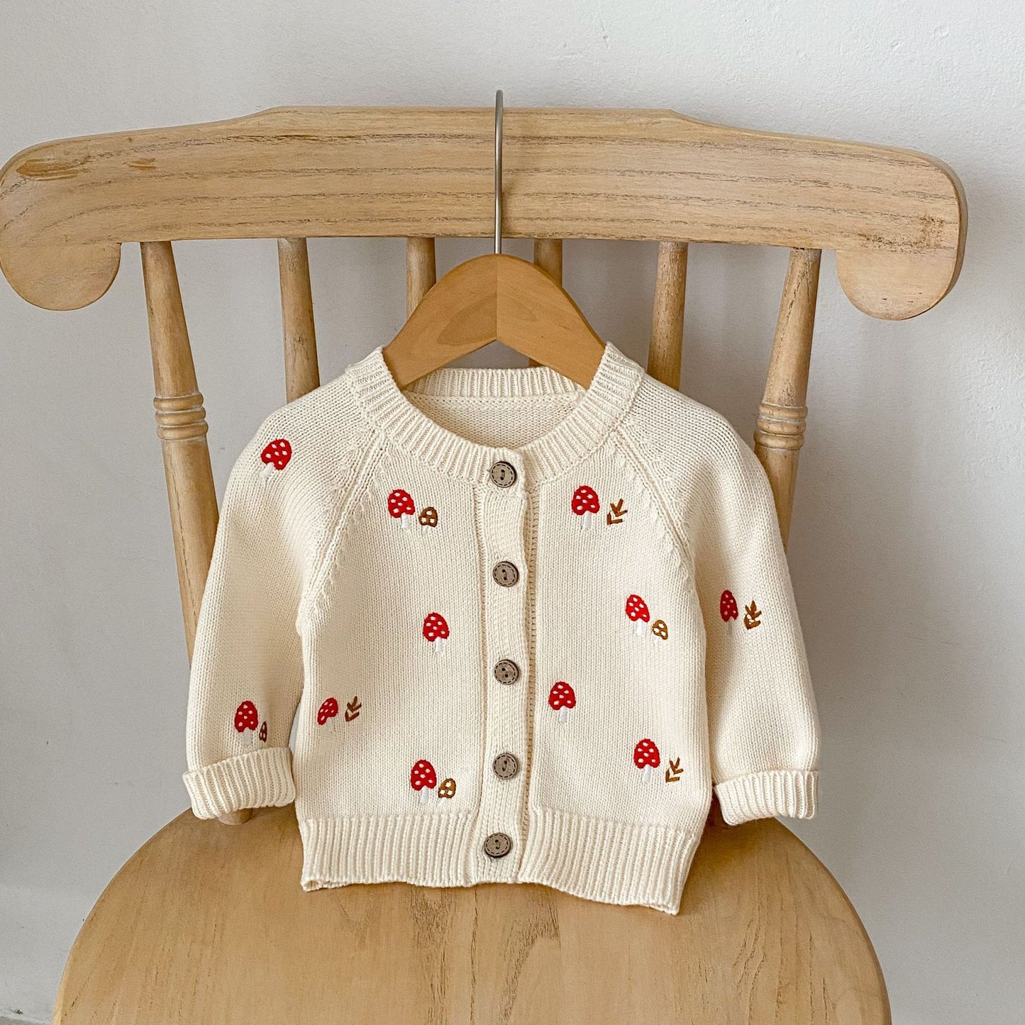 Toadstool Embroidered Sweater Jacket