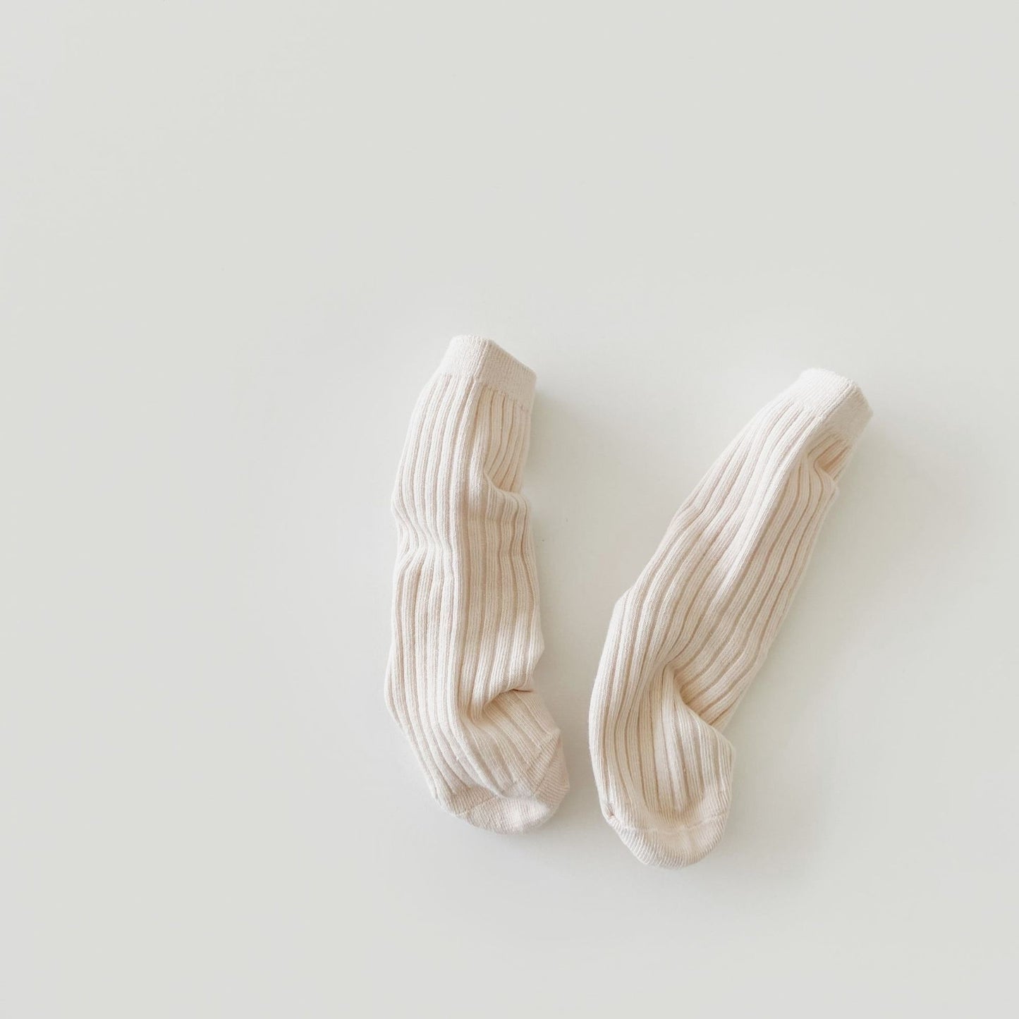 Cotton Rib Middle Calf Socks