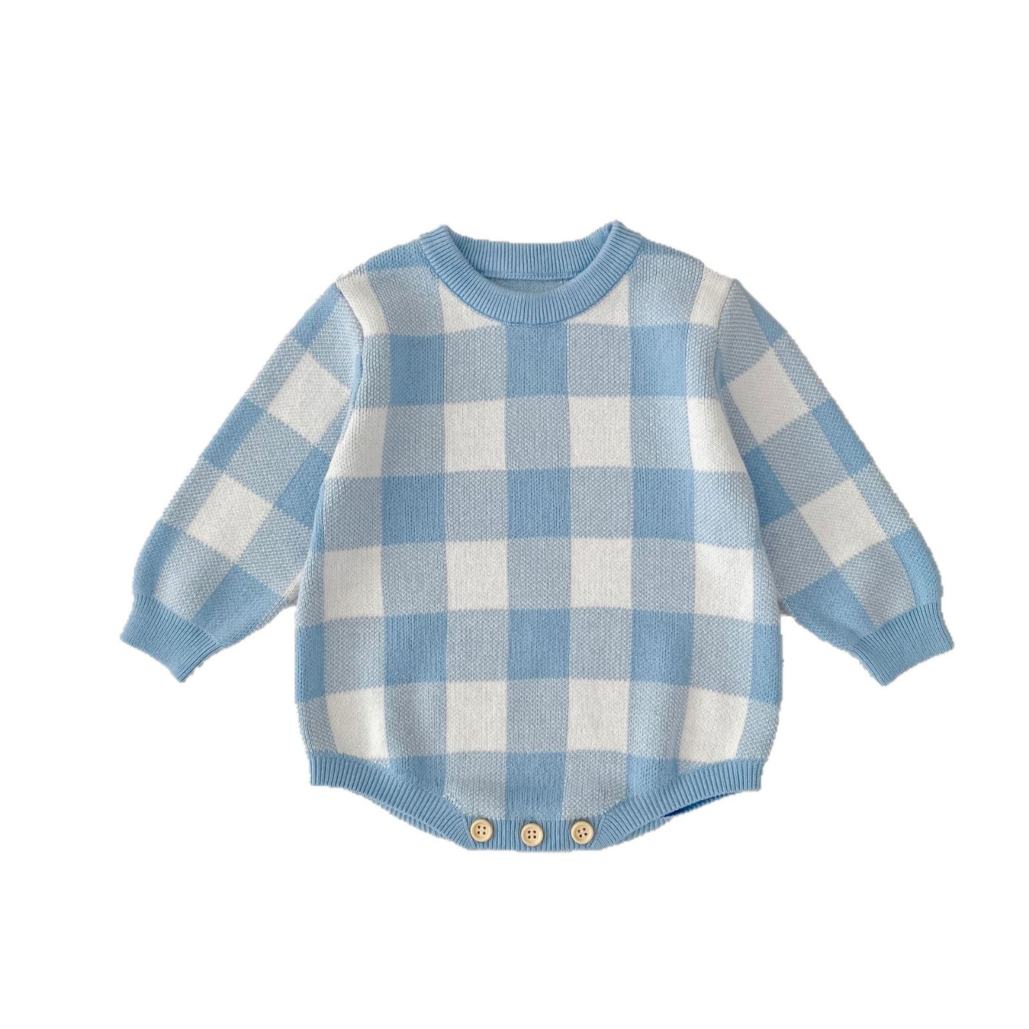 Willow Gingham Romper - flat lay