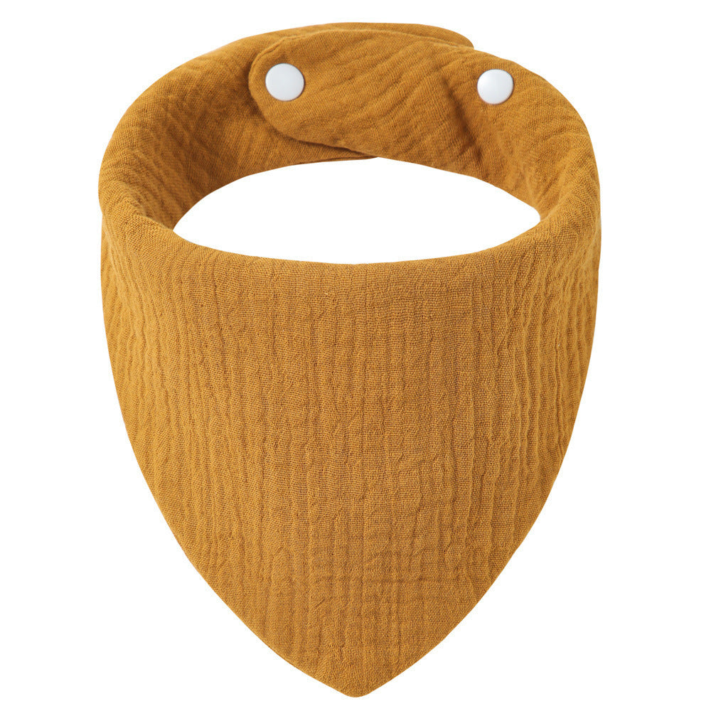 Caramel muslin triangle bib