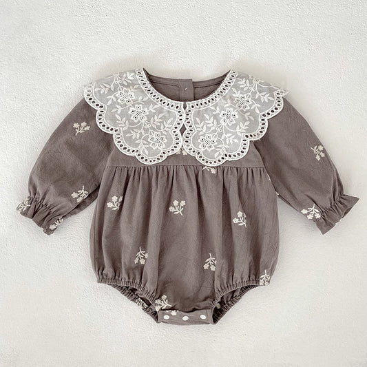 Eyelet Collar Heirloom Romper