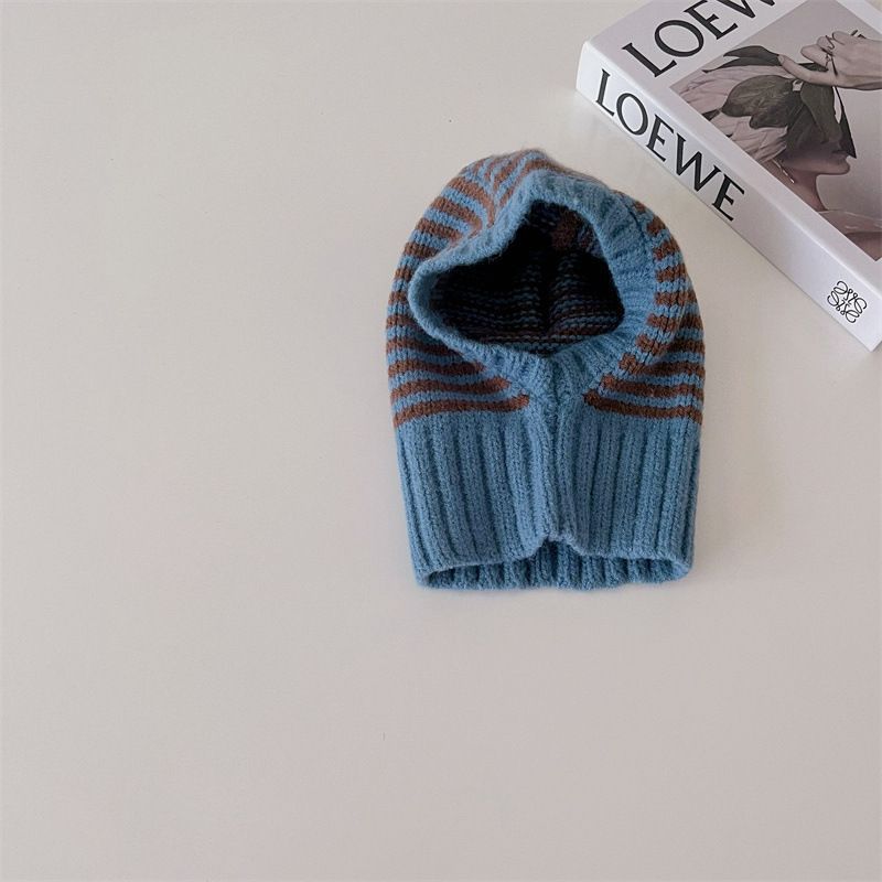 Contrast-Stripe Knit Hat
