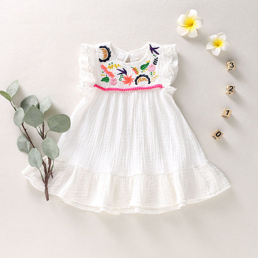 Cotton Embroidery Princess Dress