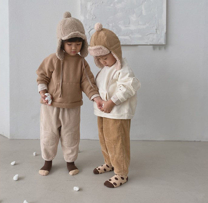 Corduroy Patch Carrot Pants