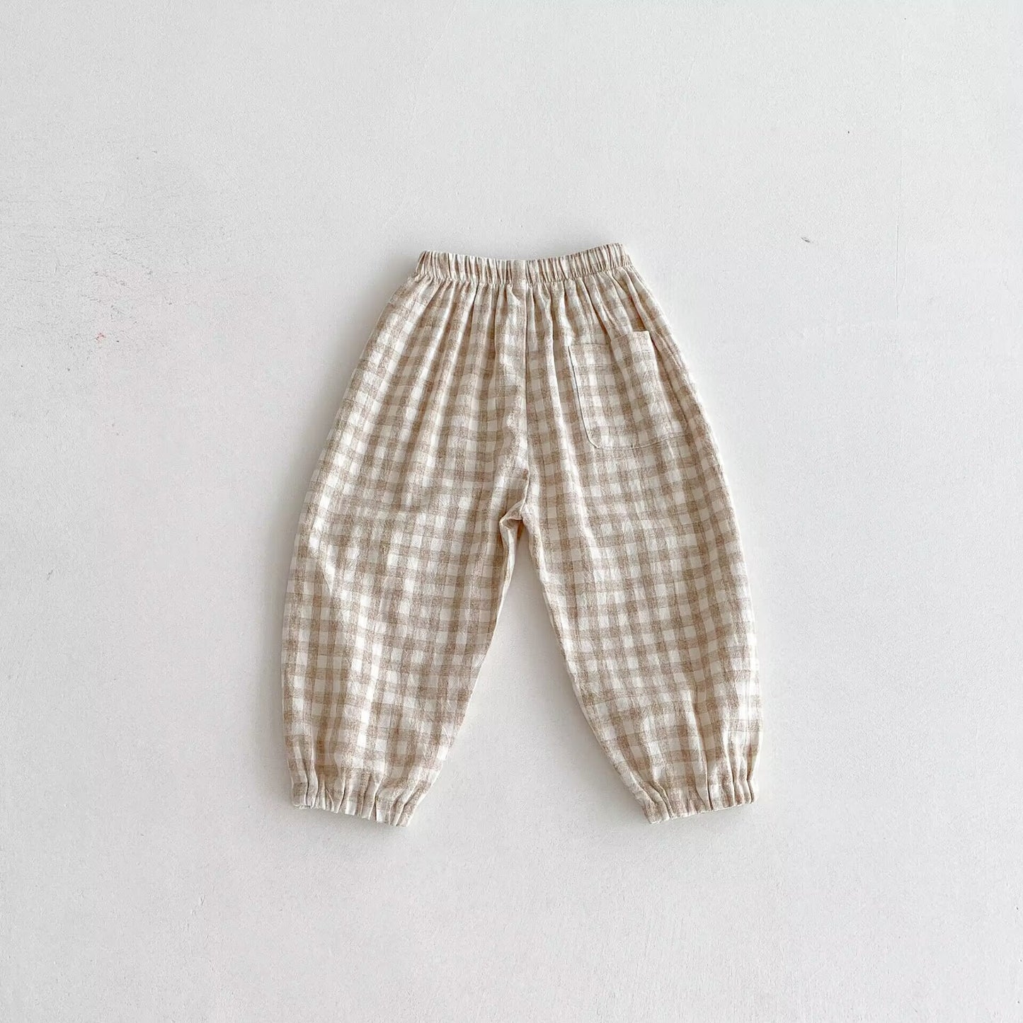 Linen Plaid Summer Trousers