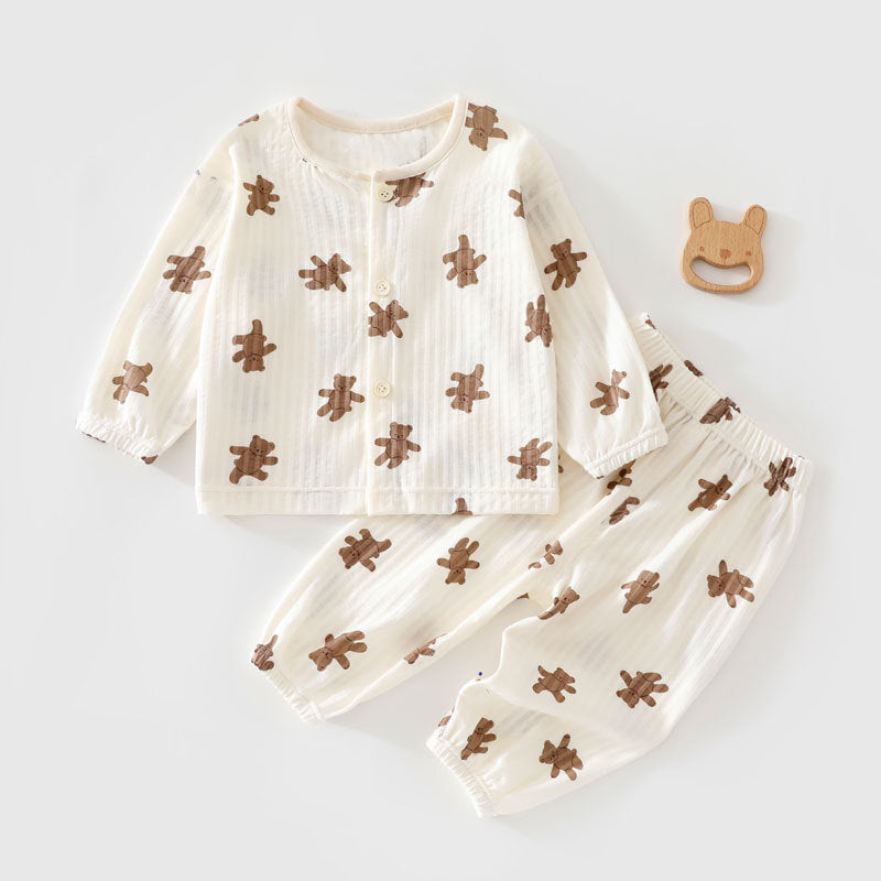 Teddy Muslin Pajama Set