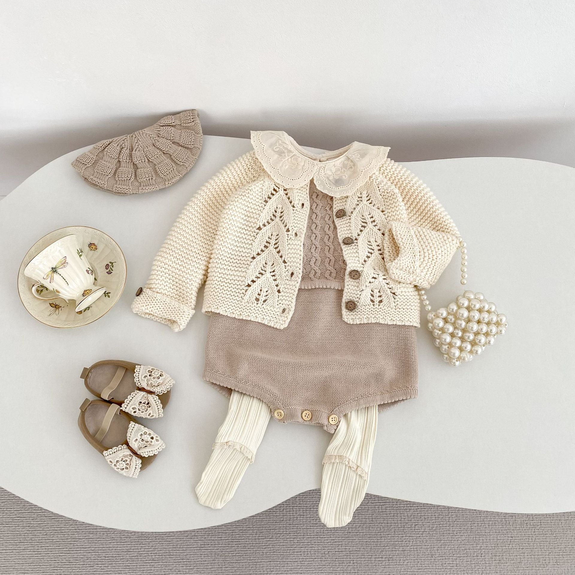 Acorn Cable Romper detail