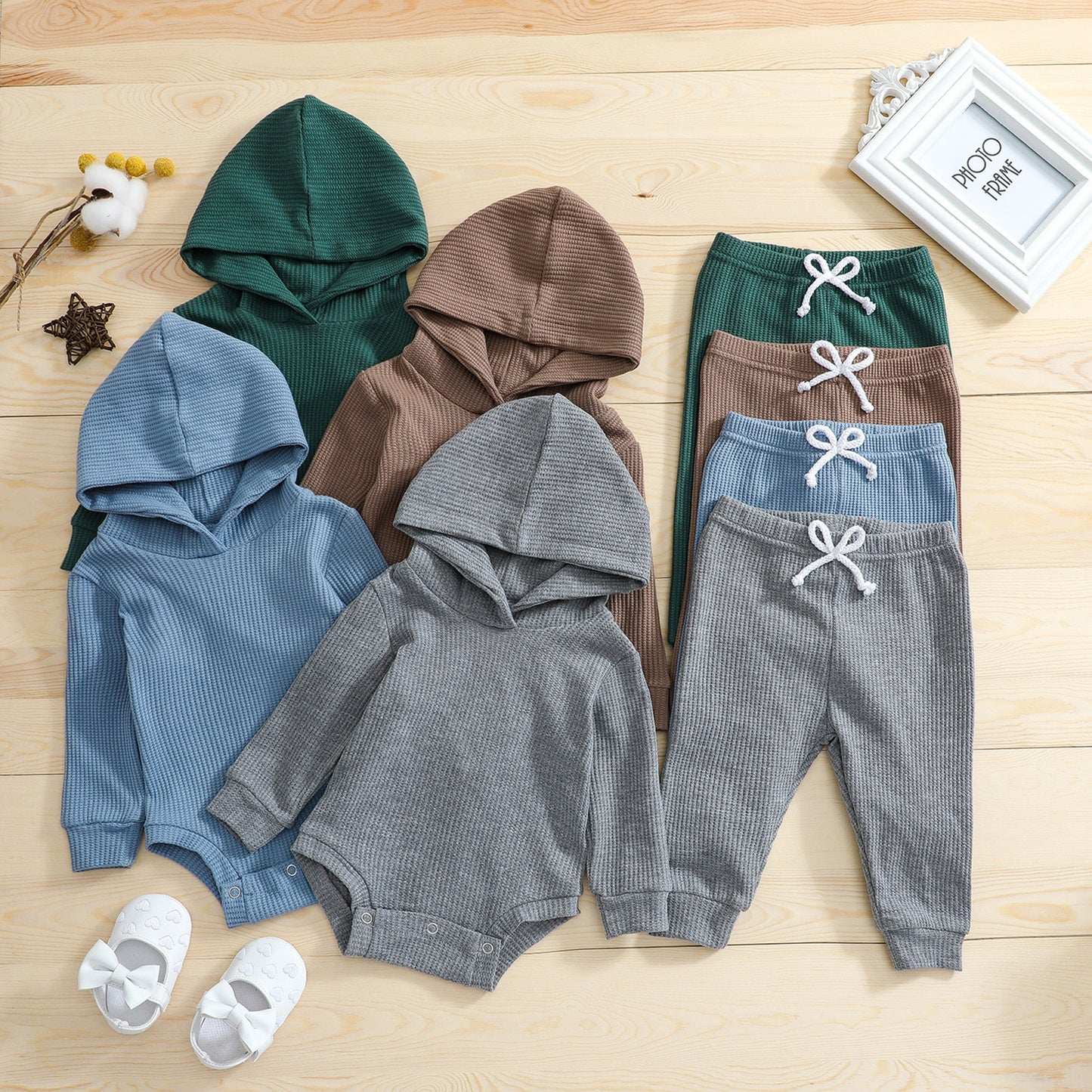 Acorn Hooded Romper Set