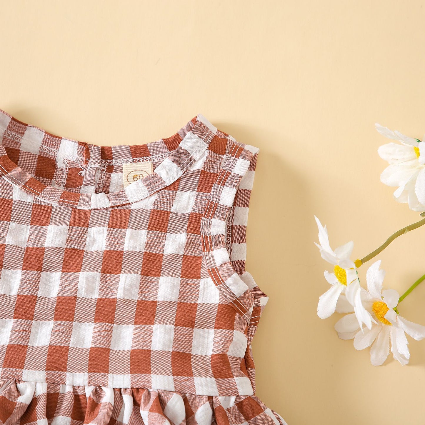 Plaid Meadow Baby Gown