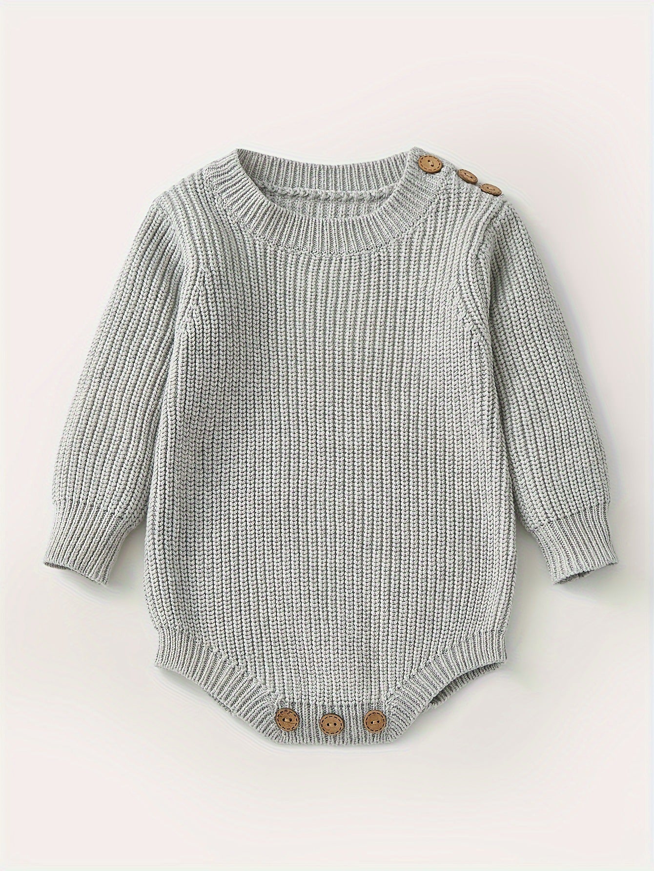 Oat Ribbed Romper dove grey