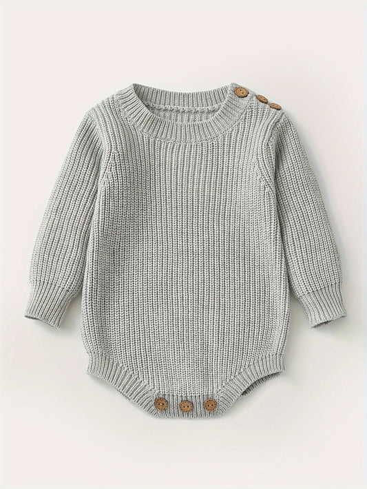 Oat Ribbed Romper dove grey