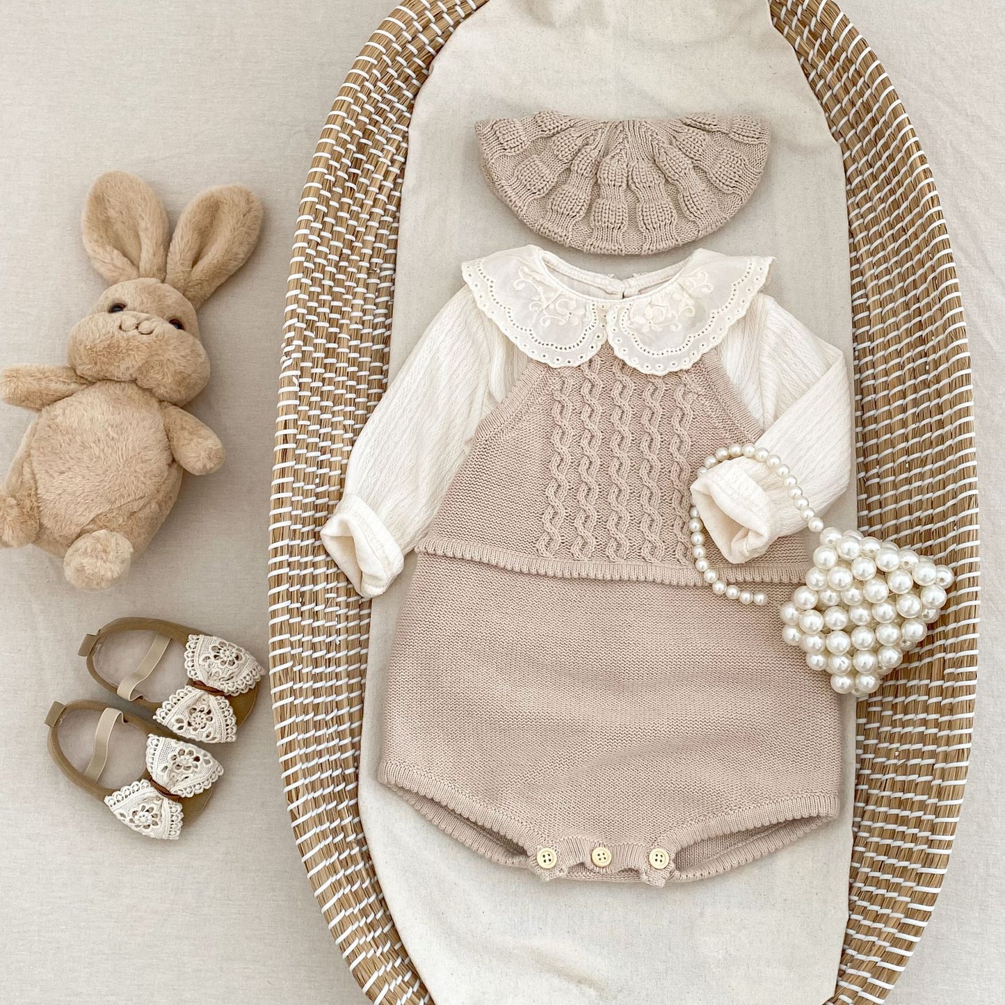 Acorn Cable Romper detail
