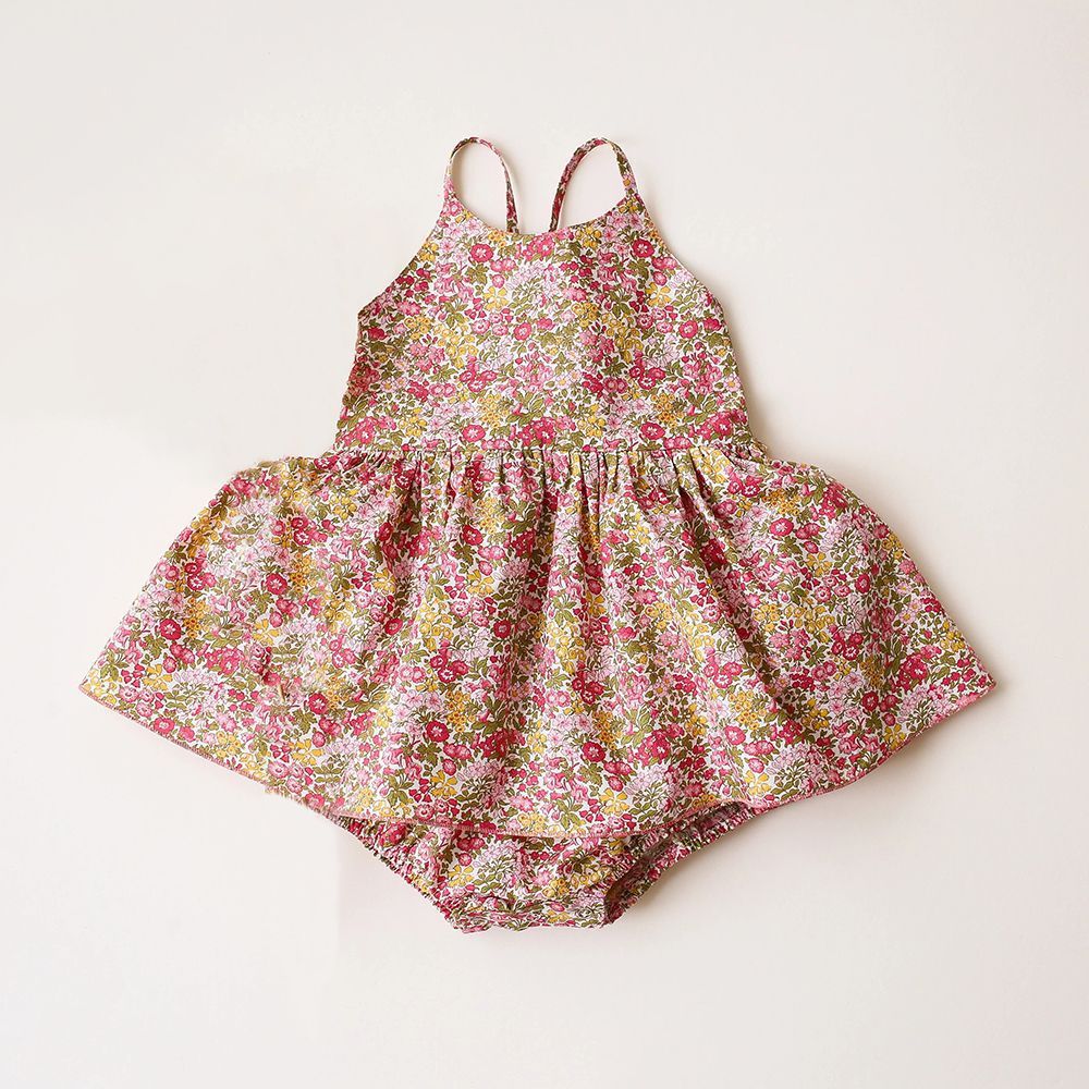 Baby Summer Clothes Floral Baby's Gown Onesie Ins Style Girls Tights Children's Jumpsuits