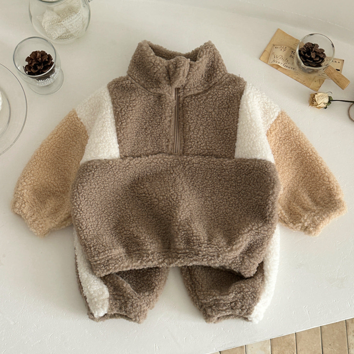 Lambswool Half-Zip Set