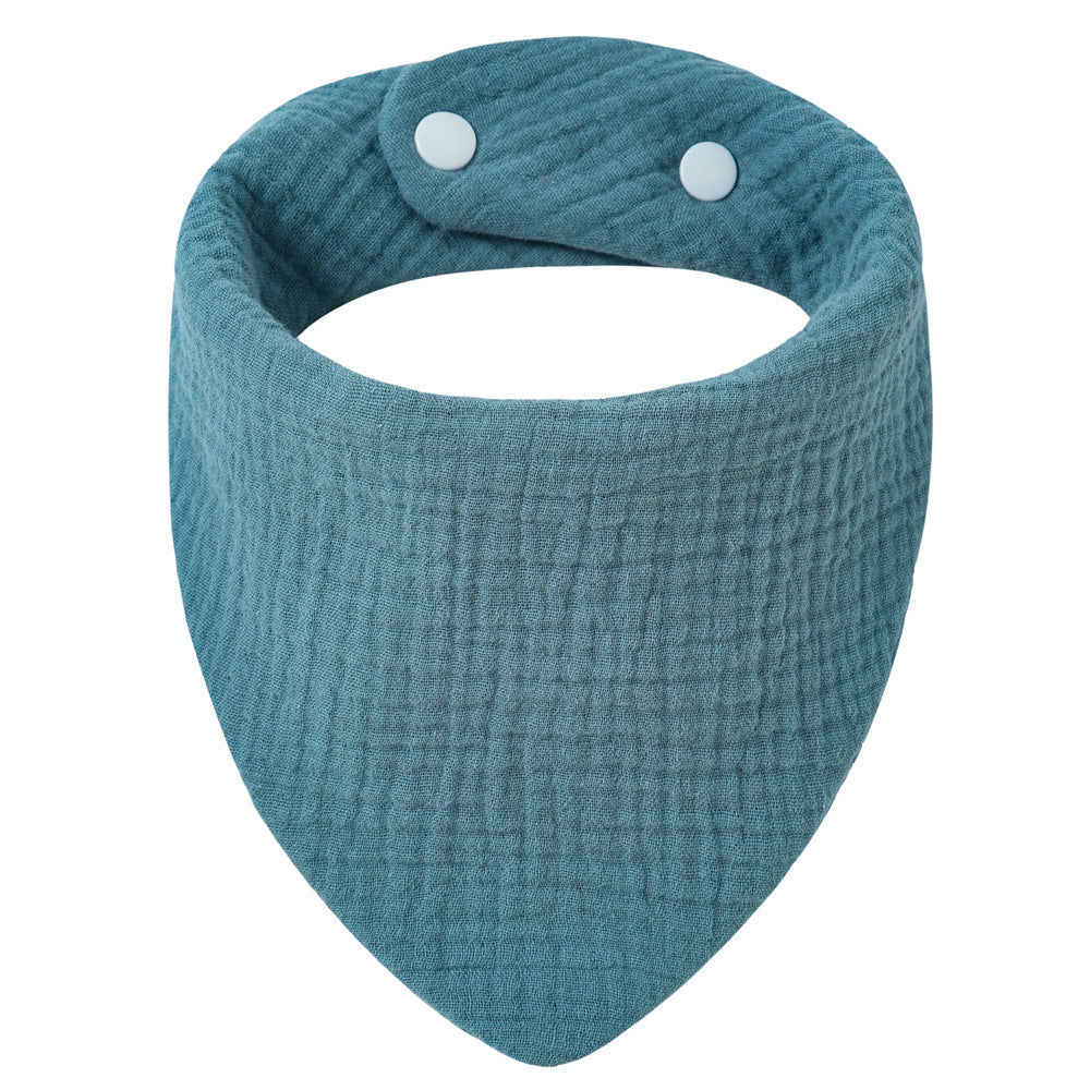 Teal muslin triangle bib