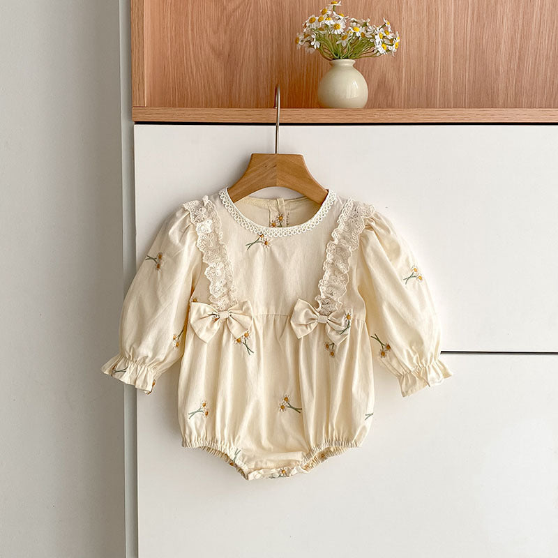 Daisy Bow Heirloom Romper