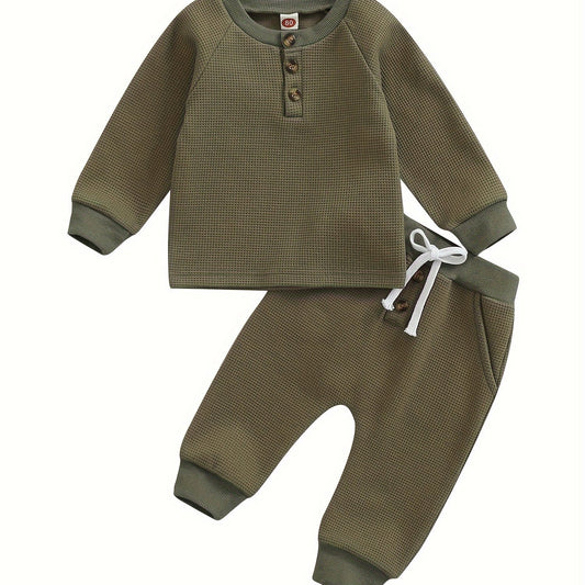 Fern Waffle Set - moss green