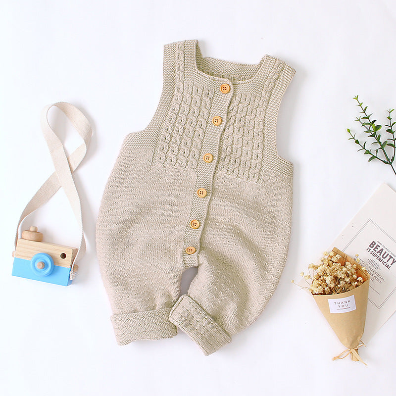 Knitted Cotton One-piece Romper