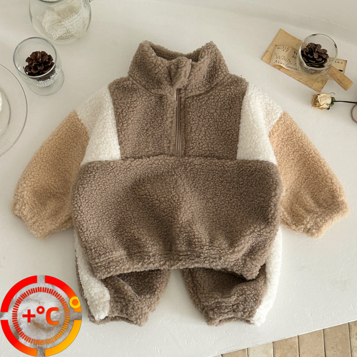 Lambswool Half-Zip Set