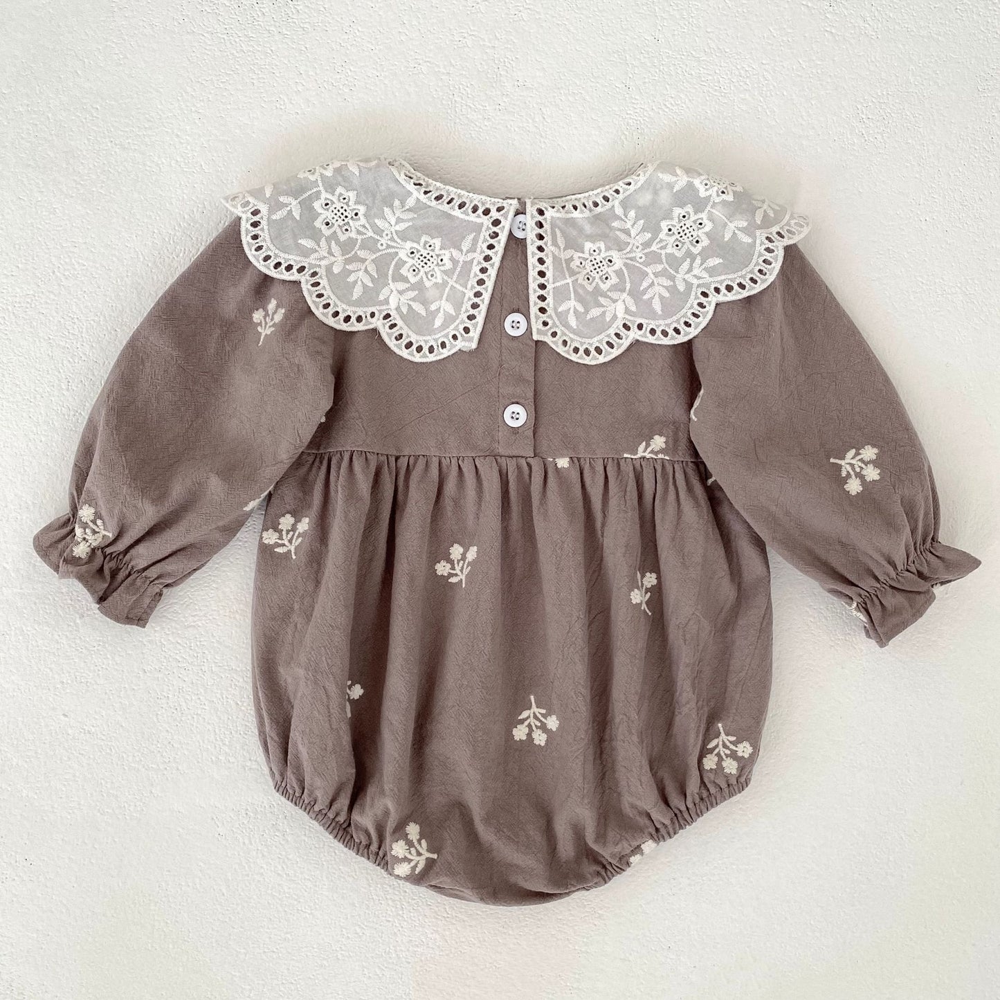Eyelet Collar Heirloom Romper
