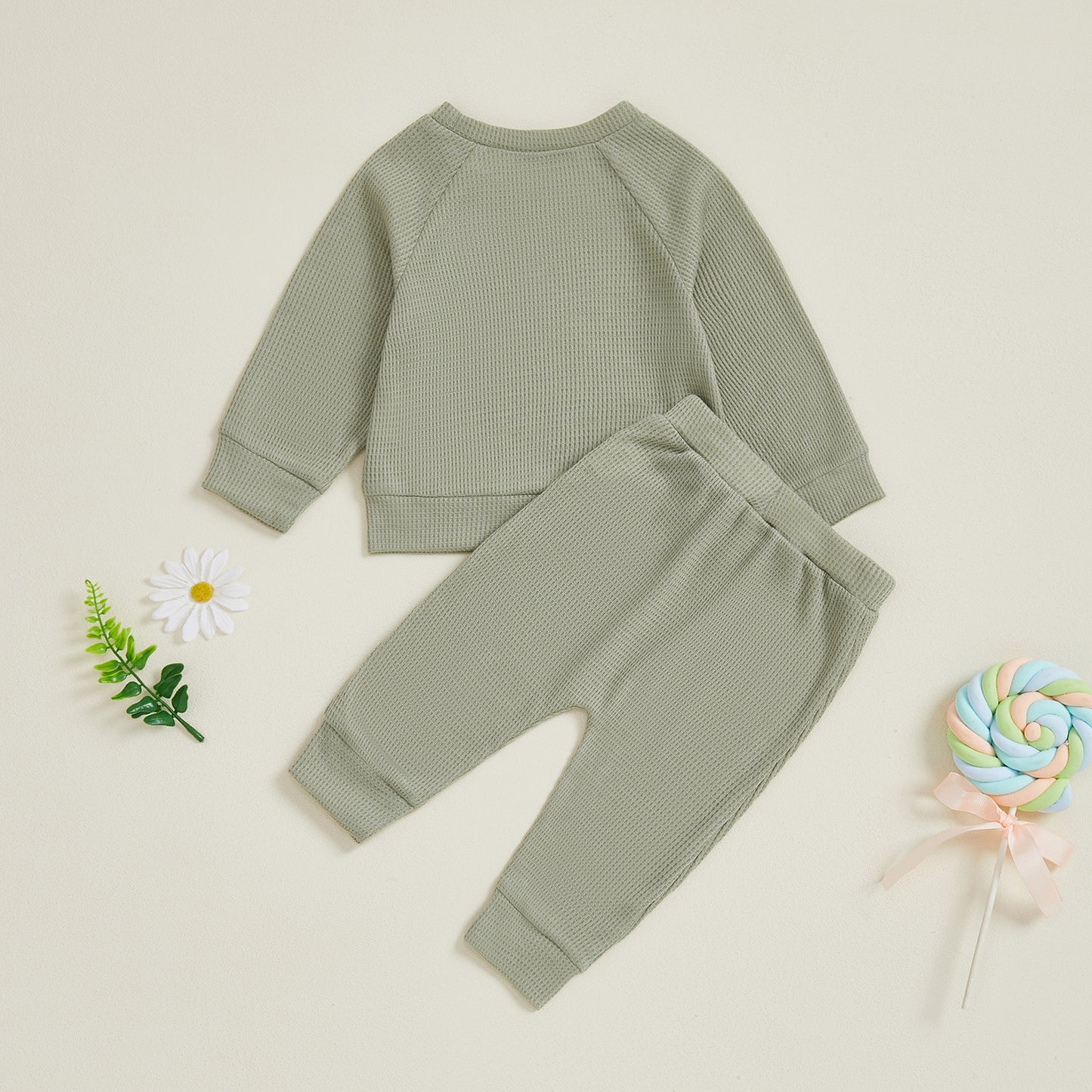Meadow Waffle Set - sage alt