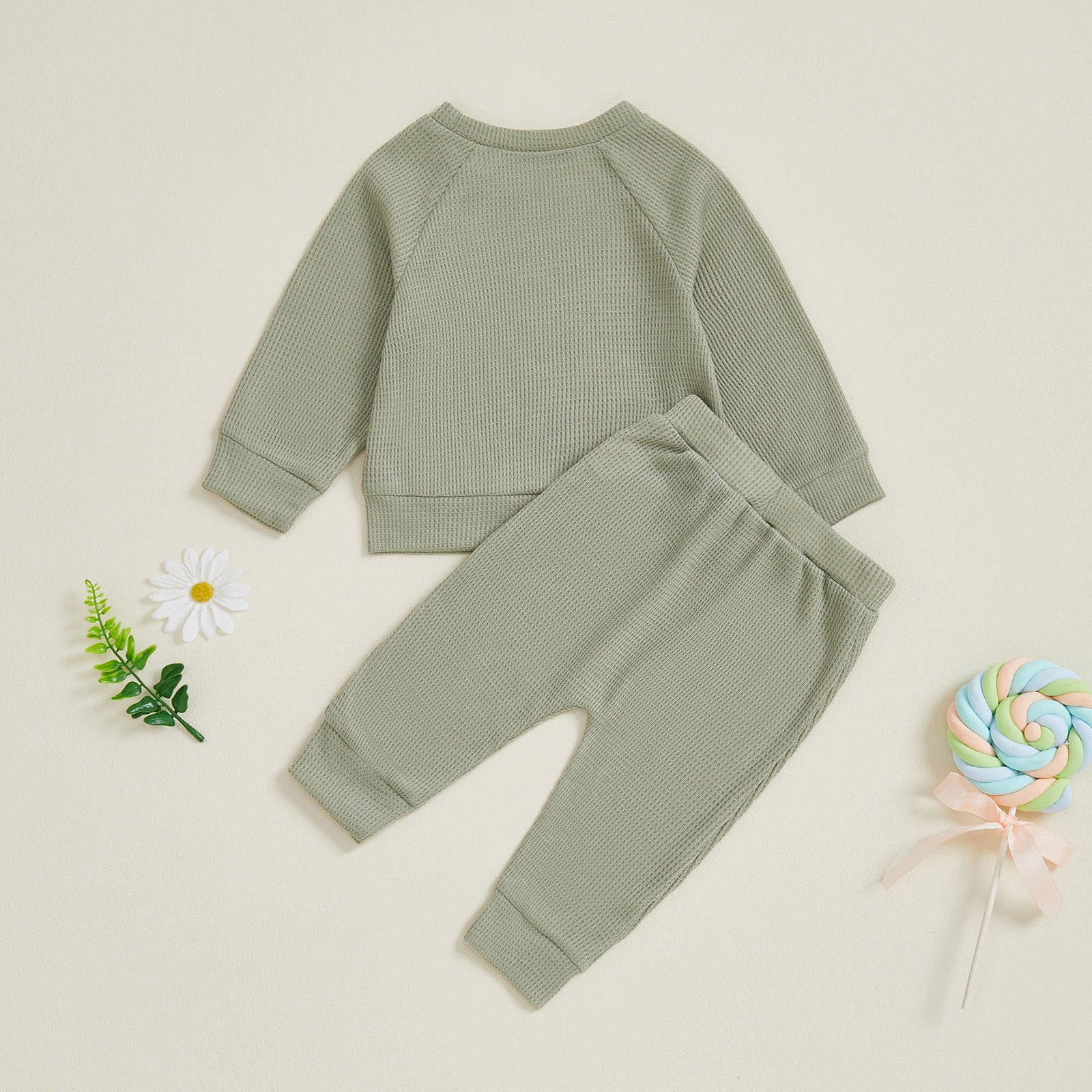 Meadow Waffle Set - sage alt