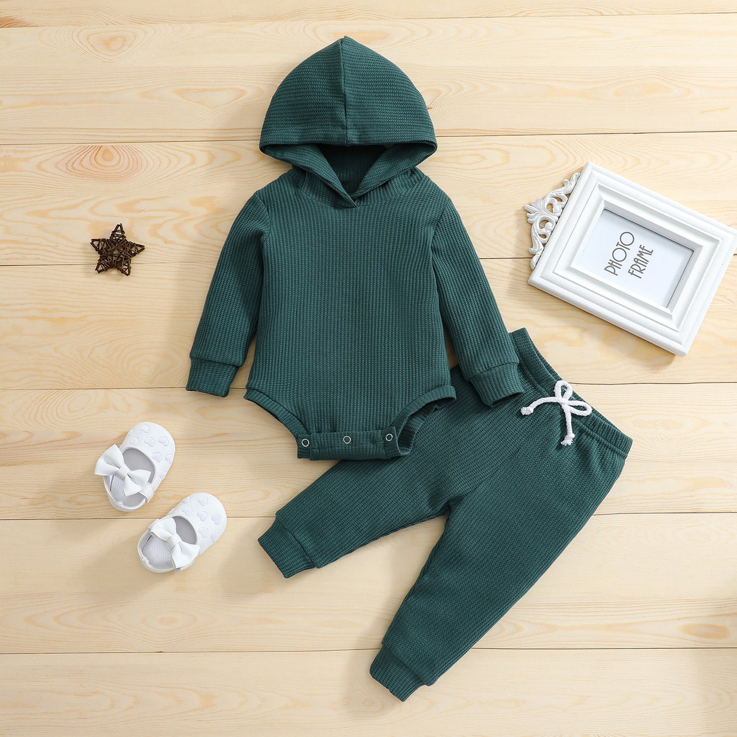 Acorn Hooded Romper Set