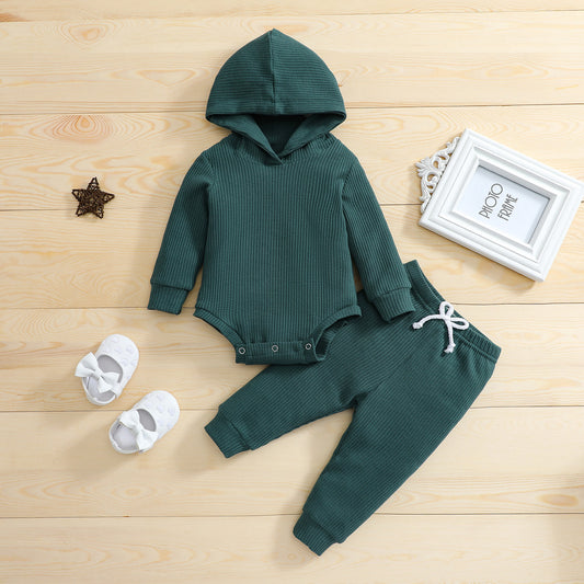 Acorn Hooded Romper Set