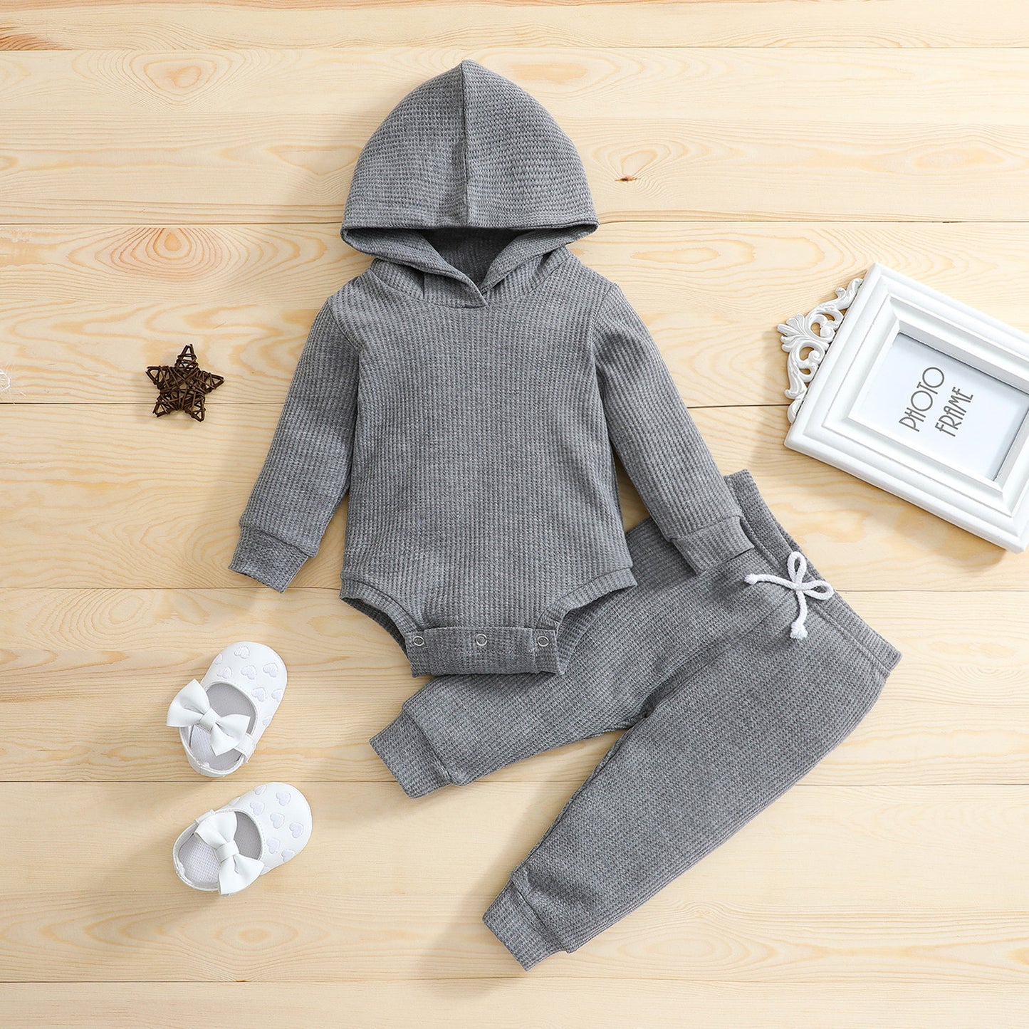 Acorn Hooded Romper Set