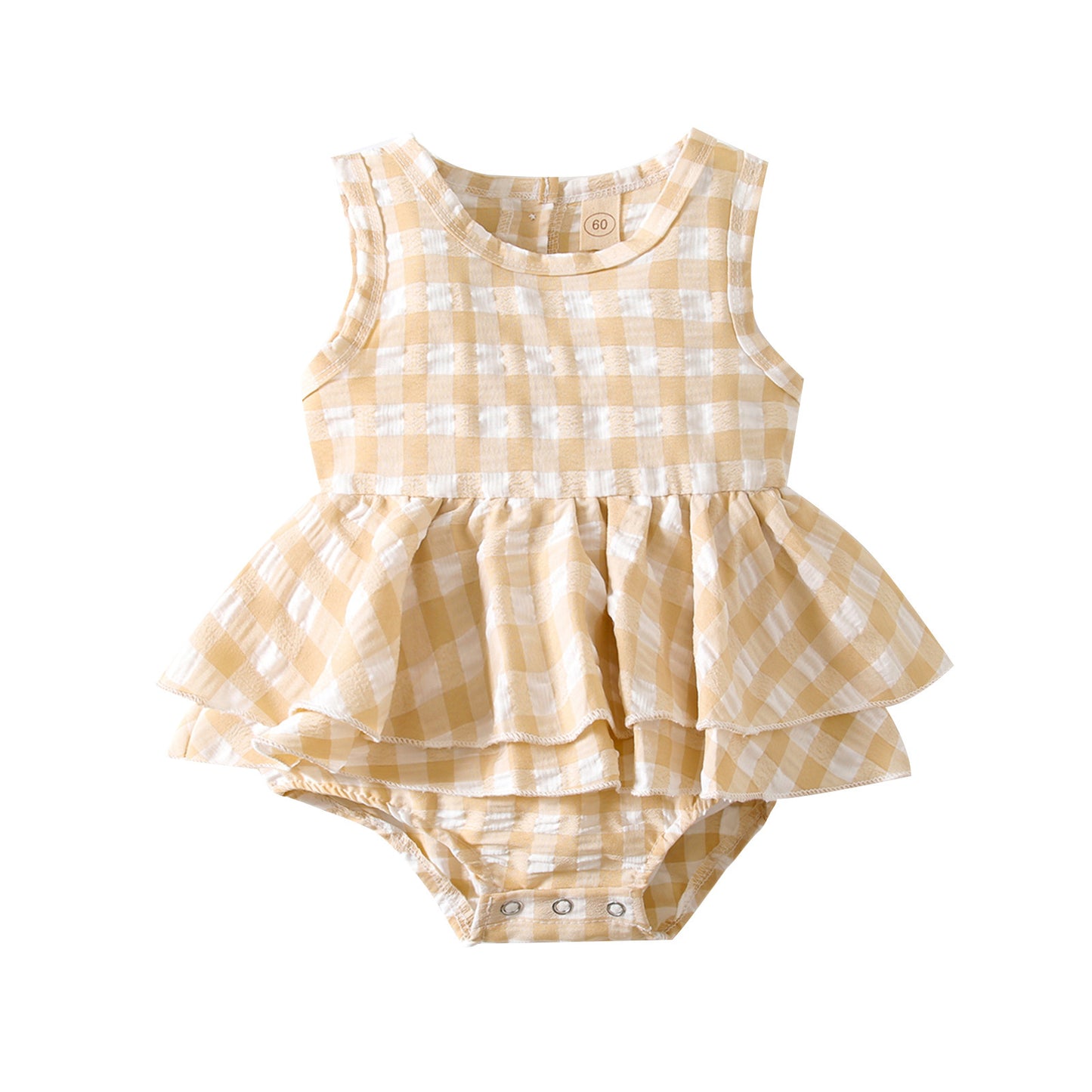 Plaid Meadow Baby Gown