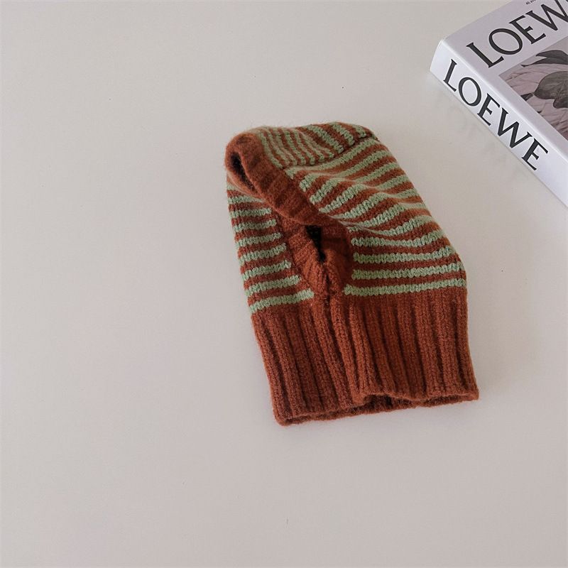 Contrast-Stripe Knit Hat