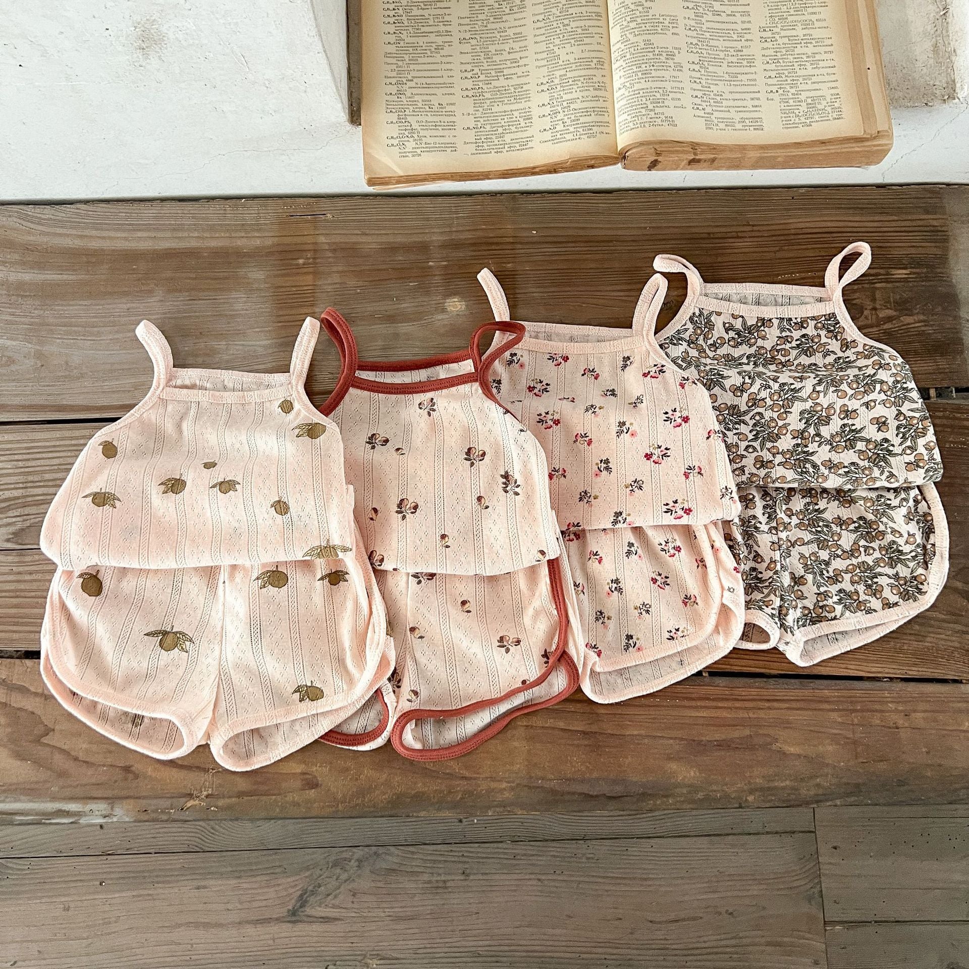 Meadow Petal Pajamas - flat lay