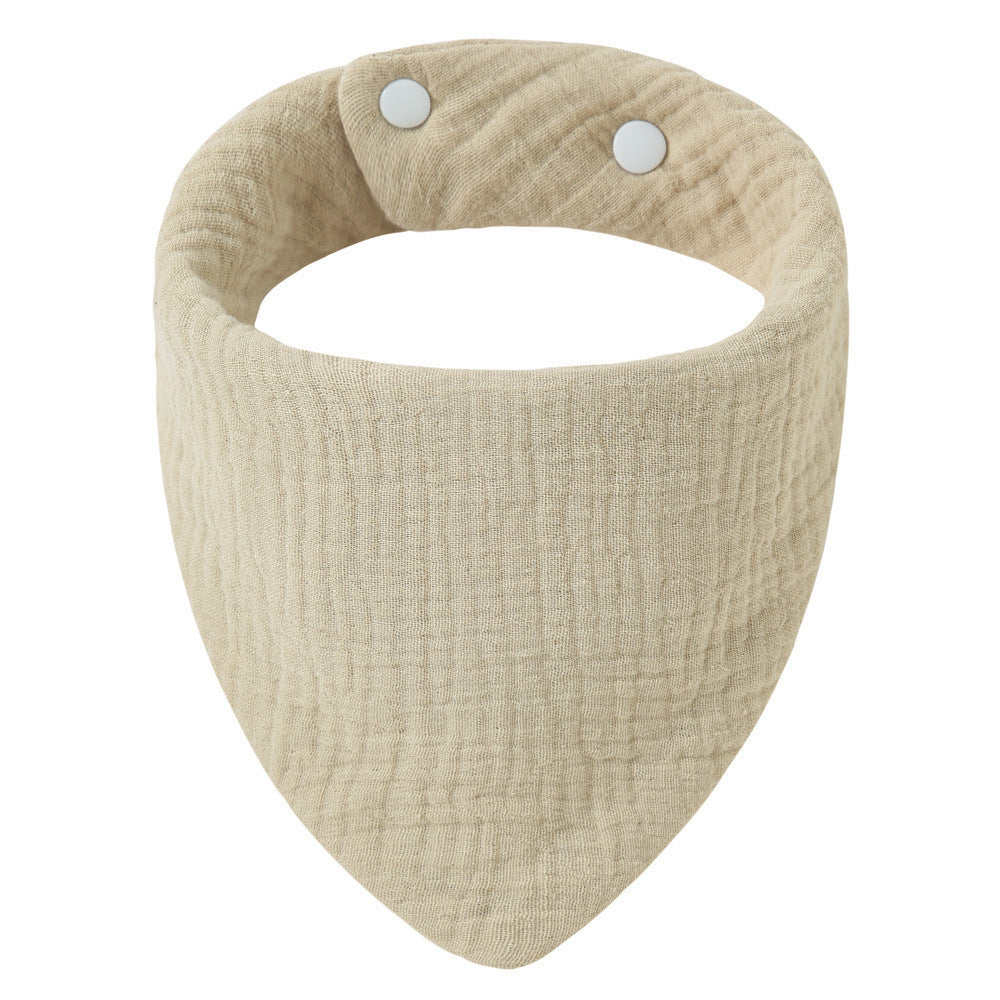 Oatmeal muslin triangle bib