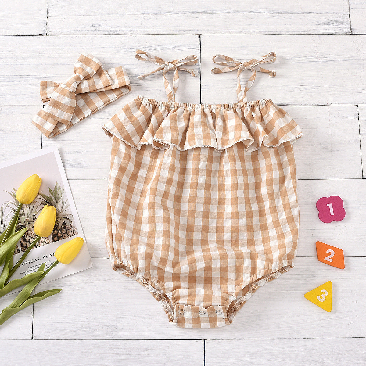 Plaid Bloom Jumpsuit