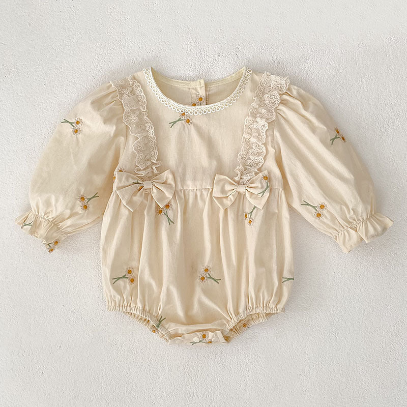 Daisy Bow Heirloom Romper