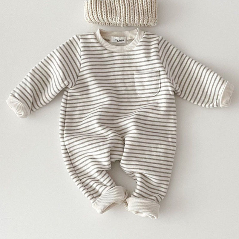 Cotton Stripe Classic Romper